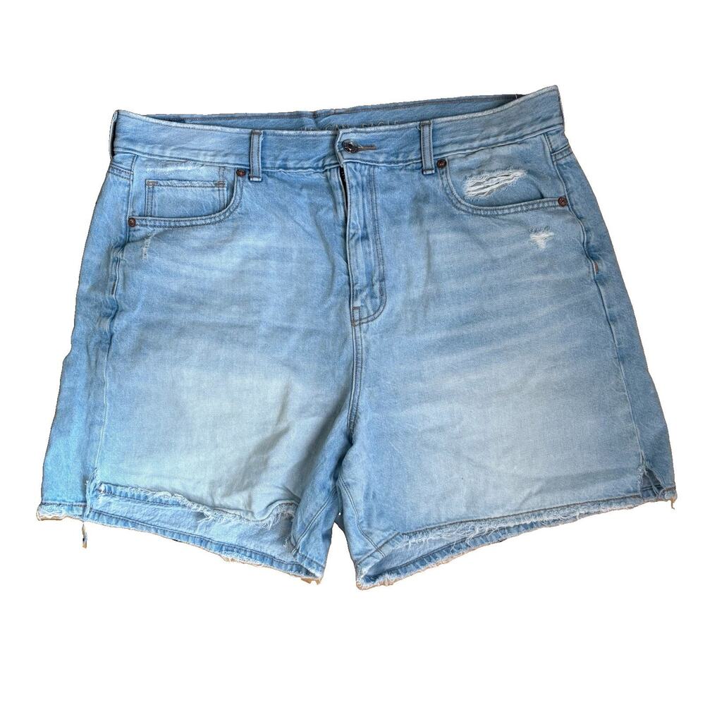 American Eagle Outfitters Women Shorts 16 Blue Denim Highest Rise Baggy Short